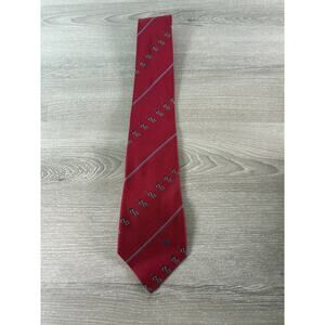 Gucci Men’s 100% Silk Tie Red Equestrian Horsebit Pattern Made in Italy